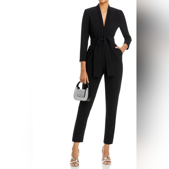 A.L.C. Kieran Black Tie-Waist Jumpsuit - Picture 5 of 15